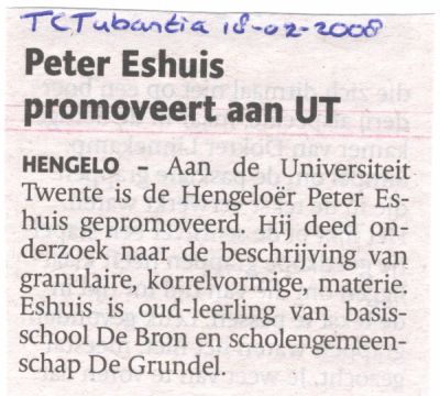 TCTubantia 18-02-2008 Peter Eshuis Gepromoveerd aan UT (34K)